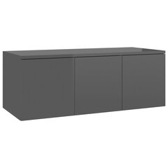 vidaXL TV-taso korkeakiilto harmaa 80x34x30 cm lastulevy hinta ja tiedot | TV-tasot | hobbyhall.fi