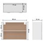 vidaXL Seinäkaappi betoninharmaa 80x31x60 cm lastulevy hinta ja tiedot | Keittiön kaapit | hobbyhall.fi