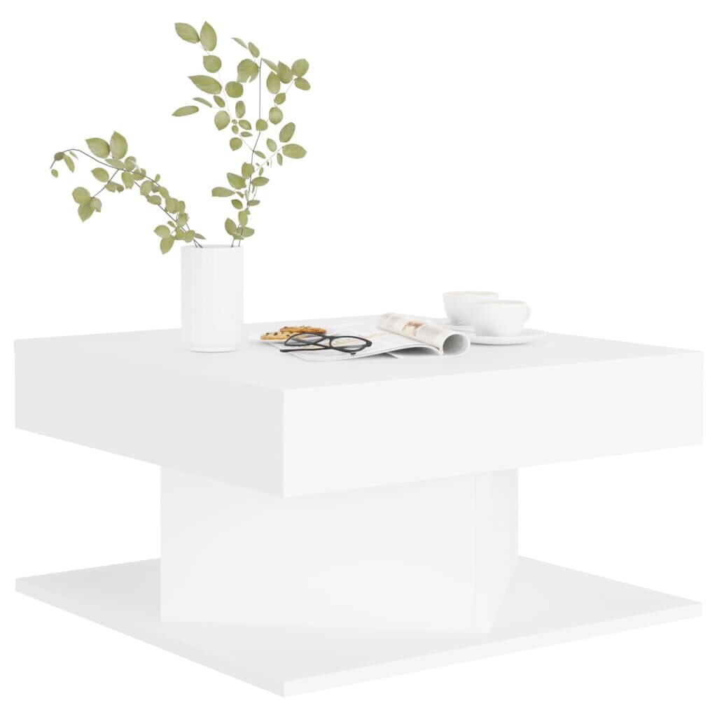 vidaXL Sohvapöytä valkoinen 57x57x30 cm lastulevy hinta ja tiedot | Sohvapöydät | hobbyhall.fi