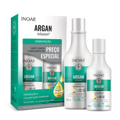 Hiusten kosteuttava sarja INOAR Argan Infusion Hydrating Duo Kit: shampoo 500 ml + balsami 250 ml hinta ja tiedot | Shampoot | hobbyhall.fi