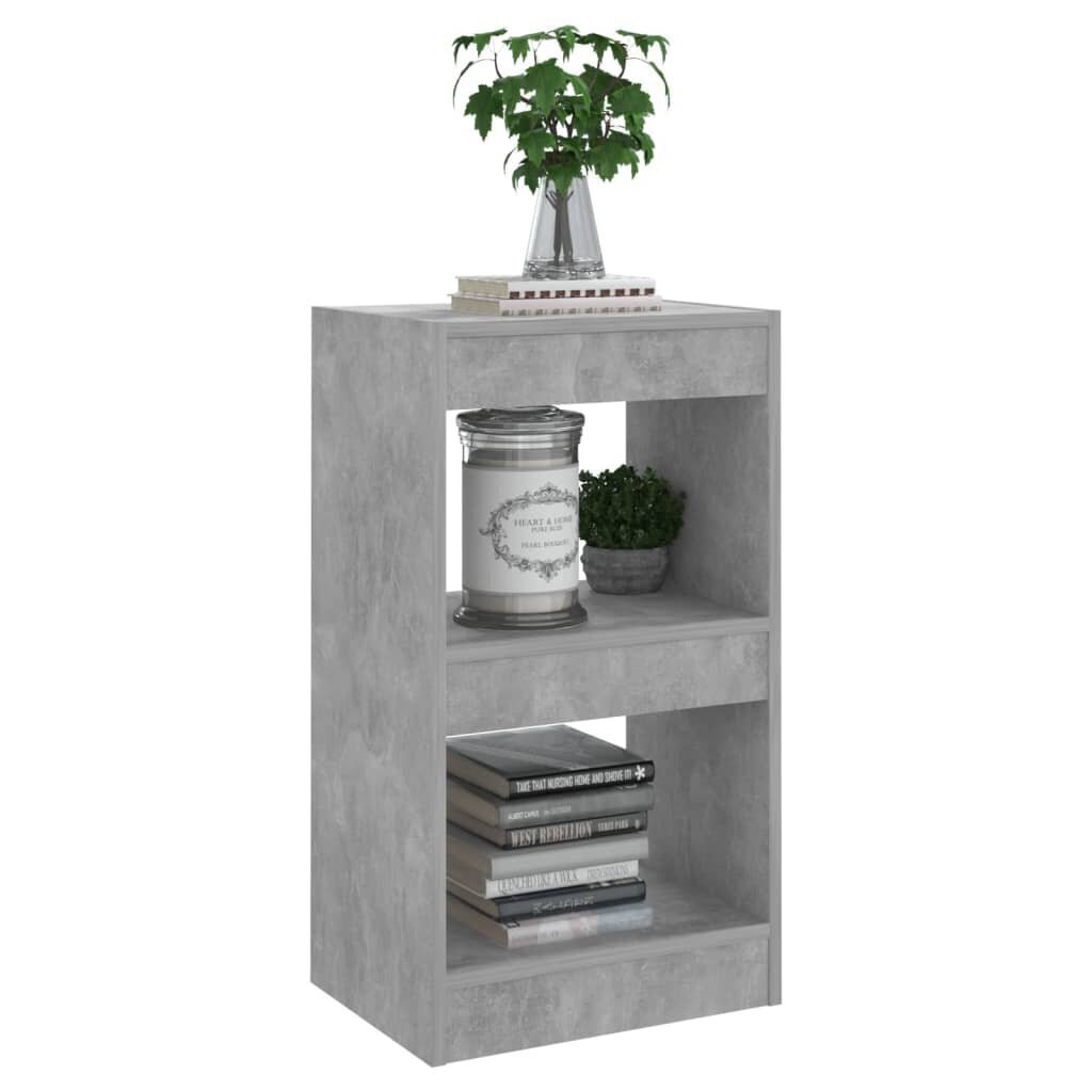 vidaXL Kirjahylly/tilanjakaja betoninharmaa 40x30x72 cm hinta ja tiedot | Hyllyt | hobbyhall.fi