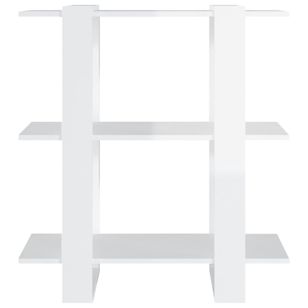 vidaXL Kirjahylly/tilanjakaja korkeakiilto valkoinen 80x30x87 cm hinta ja tiedot | Hyllyt | hobbyhall.fi