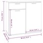 vidaXL Senkki harmaa Sonoma 80x36x75 cm tekninen puu hinta ja tiedot | Olohuoneen kaapit ja lipastot | hobbyhall.fi