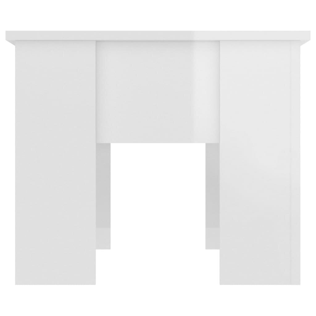 vidaXL Sohvapöytä korkeakiilto valkoinen 79x49x41 cm tekninen puu hinta ja tiedot | Sohvapöydät | hobbyhall.fi