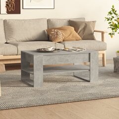 vidaXL Sohvapöytä betoninharmaa 102x55x45 cm tekninen puu hinta ja tiedot | Sohvapöydät | hobbyhall.fi