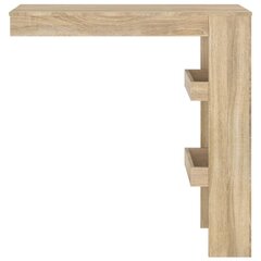vidaXL Seinäkiinnitettävä baaripöytä tammi 102x45x103,5cm tekninen puu hinta ja tiedot | Ruokapöydät | hobbyhall.fi