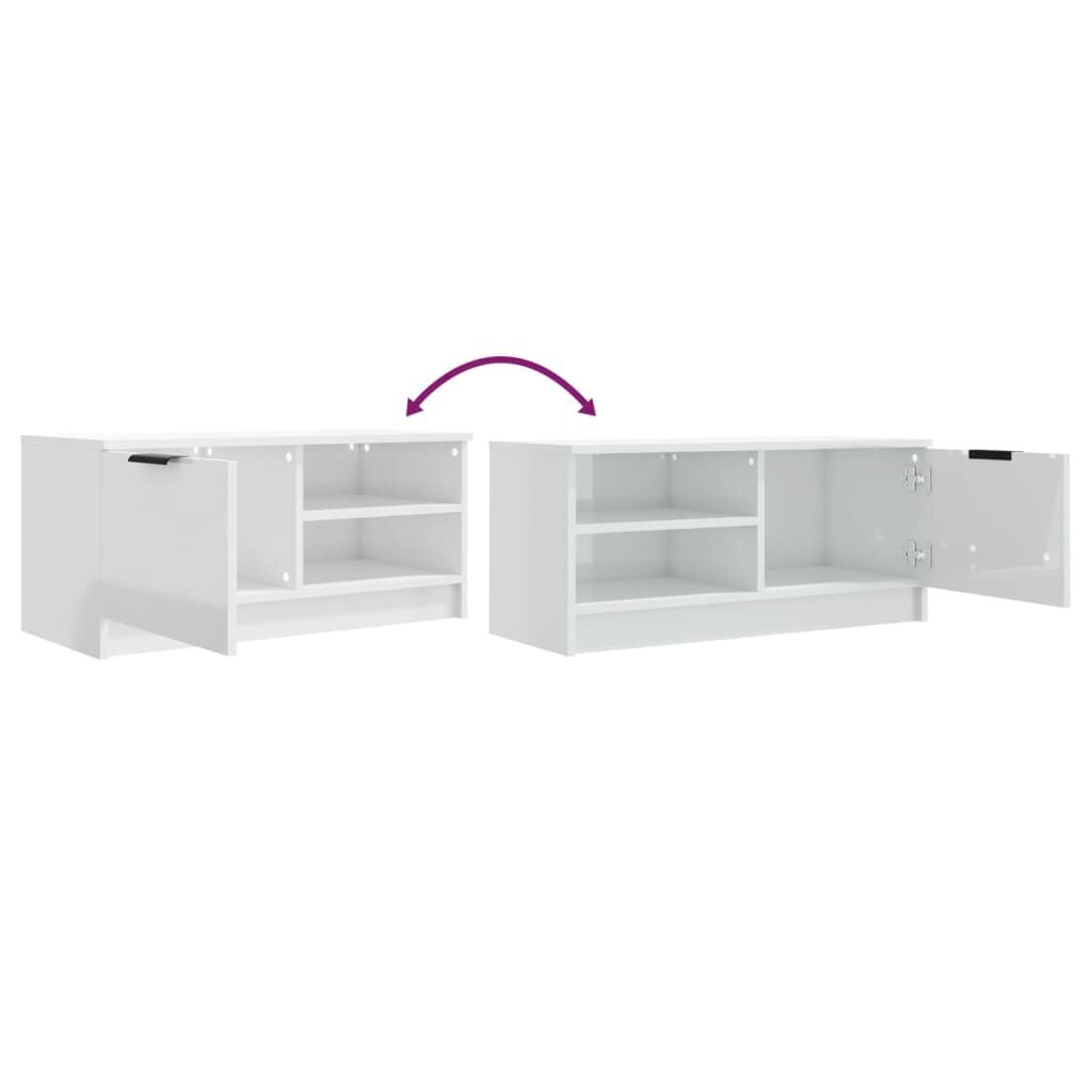 vidaXL TV-tasot 2 kpl korkeakiilto valk. 80x35x36,5 cm tekninen puu hinta ja tiedot | TV-tasot | hobbyhall.fi