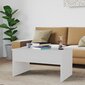 vidaXL Sohvapöytä valkoinen 80x50,5x41,5 cm tekninen puu hinta ja tiedot | Sohvapöydät | hobbyhall.fi