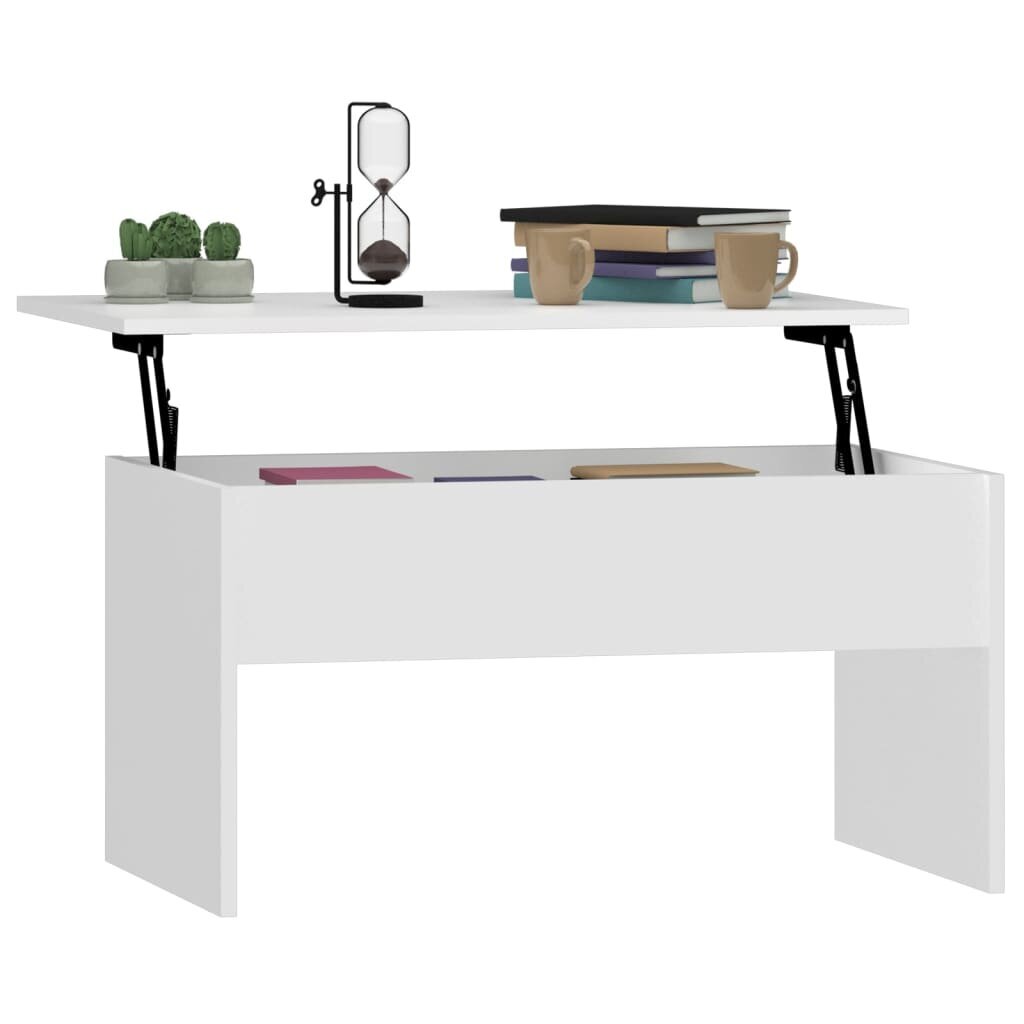 vidaXL Sohvapöytä valkoinen 80x50,5x41,5 cm tekninen puu hinta ja tiedot | Sohvapöydät | hobbyhall.fi