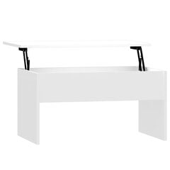 vidaXL Sohvapöytä korkeakiilto valkoinen 80x50,5x41,5 cm tekninen puu hinta ja tiedot | Sohvapöydät | hobbyhall.fi