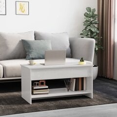 vidaXL Sohvapöytä korkeakiilto valkoinen 102x50x52,5 cm tekninen puu hinta ja tiedot | Sohvapöydät | hobbyhall.fi