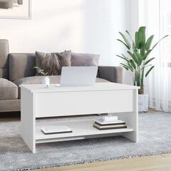 vidaXL Sohvapöytä valkoinen 80x50x40 cm tekninen puu hinta ja tiedot | Sohvapöydät | hobbyhall.fi