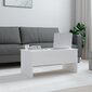 vidaXL Sohvapöytä valkoinen 102x50,5x46,5 cm tekninen puu hinta ja tiedot | Sohvapöydät | hobbyhall.fi