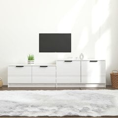 vidaXL TV-taso korkeakiilto valkoinen 158,5x36x45 cm tekninen puu hinta ja tiedot | TV-tasot | hobbyhall.fi