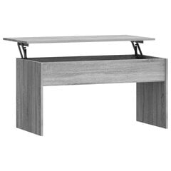 vidaXL Sohvapöytä harmaa Sonoma 102x50,5x52,5 cm tekninen puu hinta ja tiedot | Sohvapöydät | hobbyhall.fi