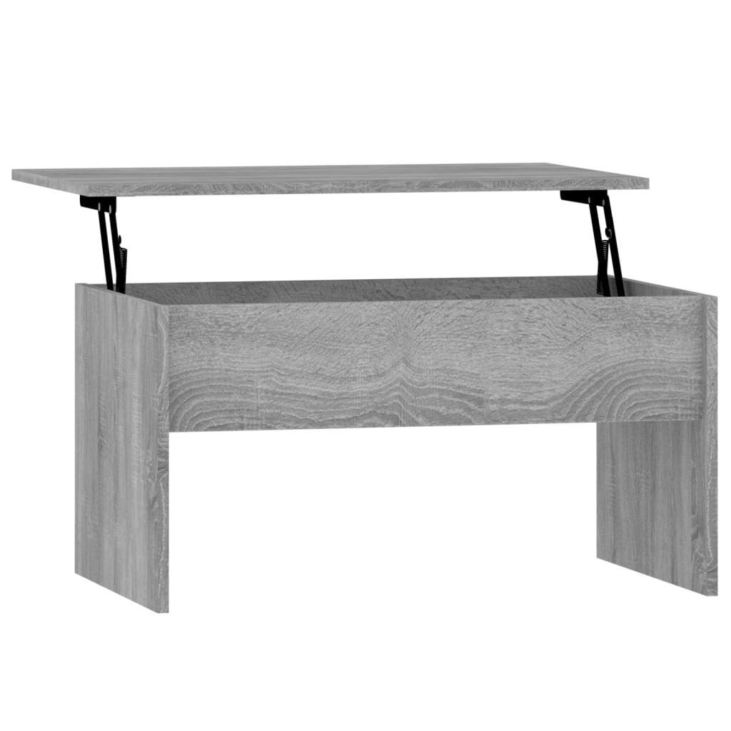 vidaXL Sohvapöytä harmaa Sonoma 80x50,5x41,5 cm tekninen puu hinta ja tiedot | Sohvapöydät | hobbyhall.fi