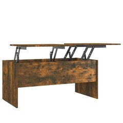 vidaXL Sohvapöytä savutammi 102x50,5x46,5 cm tekninen puu hinta ja tiedot | Sohvapöydät | hobbyhall.fi