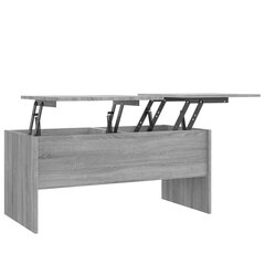 vidaXL Sohvapöytä harmaa Sonoma 102x50,5x46,5 cm tekninen puu hinta ja tiedot | Sohvapöydät | hobbyhall.fi