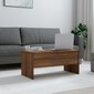 vidaXL Sohvapöytä ruskea tammi 102x50,5x46,5 cm tekninen puu hinta ja tiedot | Sohvapöydät | hobbyhall.fi