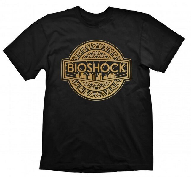 T-Shirt Bioshock Golden Logo, Black Size XL