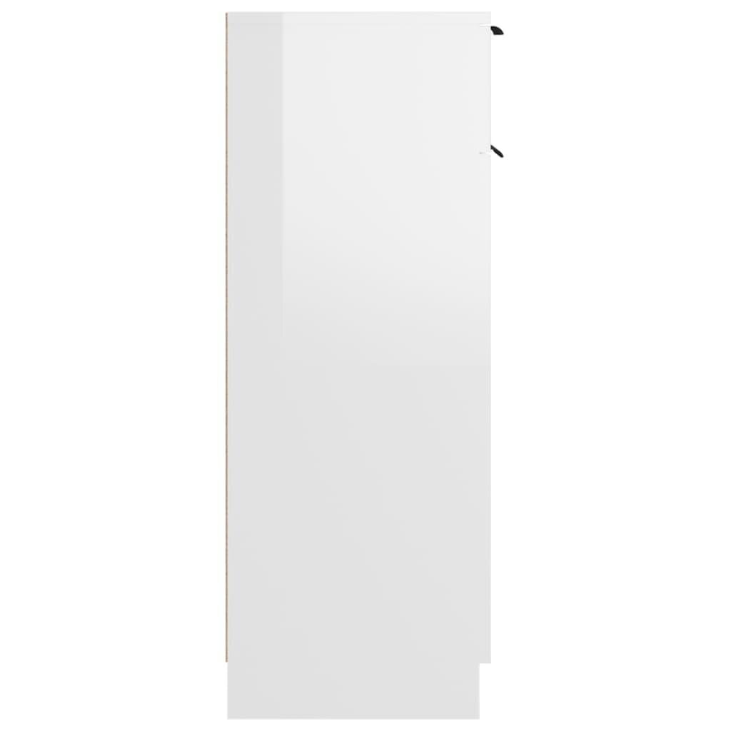 vidaXL Kylpyhuoneen kaappi korkeakiilto valk. 32x34x90 cm tekninen puu hinta ja tiedot | Kylpyhuonekaapit | hobbyhall.fi