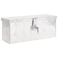 vidaXL Säilytyslaatikko hopea 50x15x20,5 cm alumiini hinta ja tiedot | Työkalupakit ja muu työkalujen säilytys | hobbyhall.fi