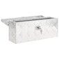 vidaXL Säilytyslaatikko hopea 50x15x20,5 cm alumiini hinta ja tiedot | Työkalupakit ja muu työkalujen säilytys | hobbyhall.fi