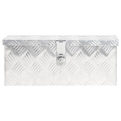 vidaXL Säilytyslaatikko hopea 50x15x20,5 cm alumiini hinta ja tiedot | Työkalupakit ja muu työkalujen säilytys | hobbyhall.fi