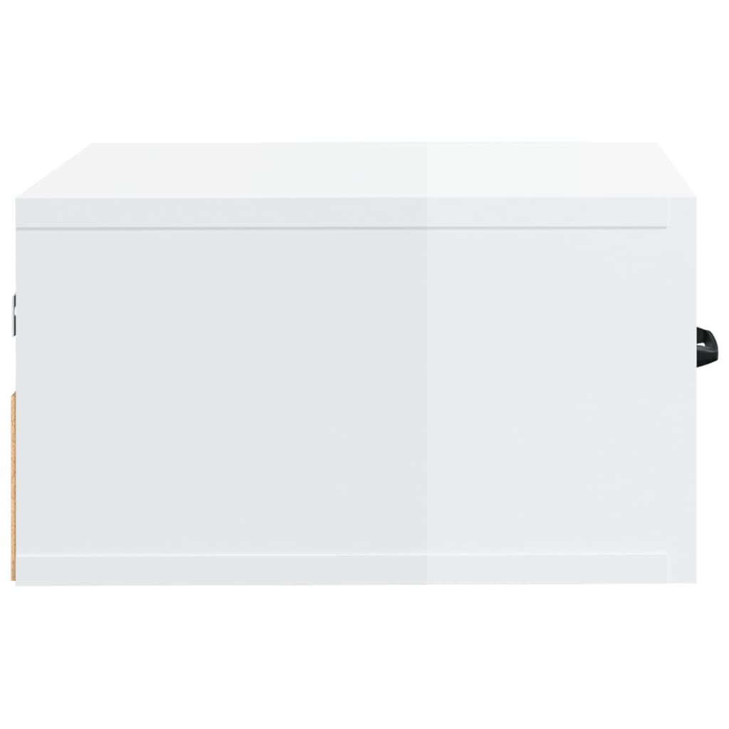 vidaXL Seinäkiinnitettävät yöpöydät 2 kpl korkeak. valk. 35x35x20 cm hinta ja tiedot | Yöpöydät | hobbyhall.fi