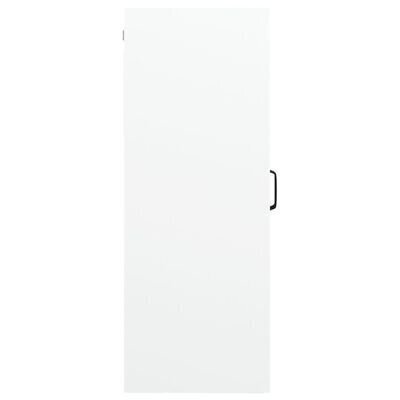 vidaXL Riippuva seinäkaappi korkeakiilto valkoinen 69,5x34x90 cm hinta ja tiedot | Olohuoneen kaapit ja lipastot | hobbyhall.fi