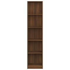 vidaXL 5-kerroksinen Kirjahylly ruskea tammi 40x24x175 cm tekninen puu hinta ja tiedot | Hyllyt | hobbyhall.fi