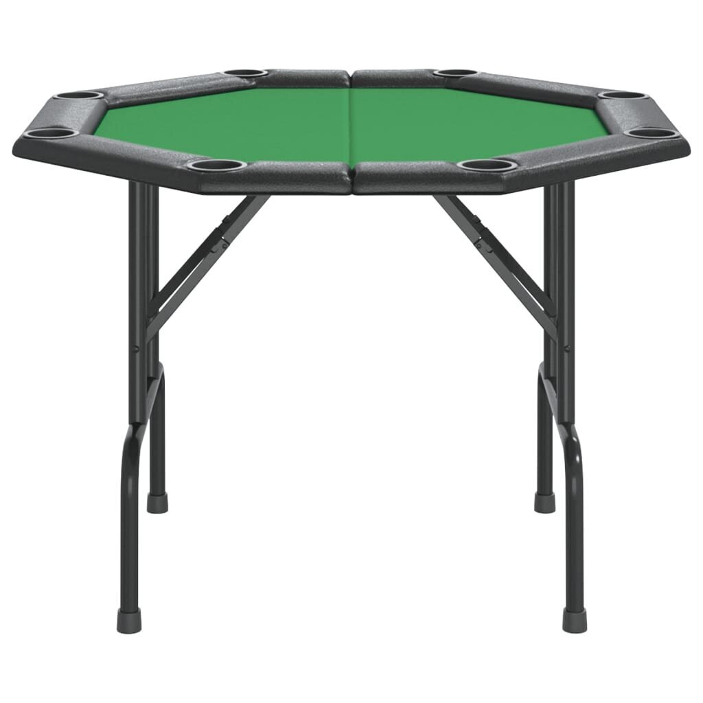 vidaXL 8 pelaajan kokoontaittuva pokeripöytä vihreä 108x108x75 cm hinta ja tiedot | Korttipelit, pokeri | hobbyhall.fi