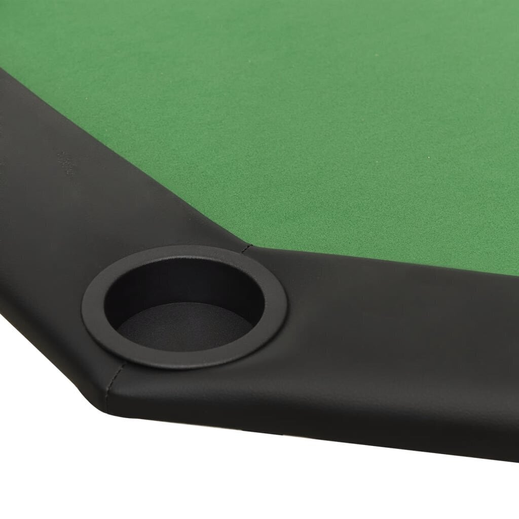 vidaXL 8 pelaajan kokoontaittuva pokeripöytä vihreä 108x108x75 cm hinta ja tiedot | Korttipelit, pokeri | hobbyhall.fi