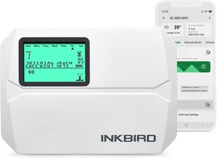 Inkbird-kastelujärjestelmä, IIC-800-WIFI, 8-alueohjelmoija, valkoinen hinta ja tiedot | Puutarhaletkut, kastelukannut ja muut kastelutarvikkeet | hobbyhall.fi