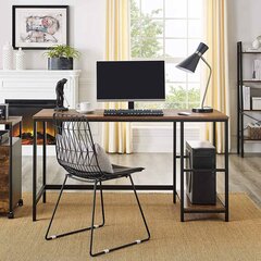 Tietokonepöytä Vasagle musta, ruskea hinta ja tiedot | Tietokonepöydät ja työpöydät | hobbyhall.fi