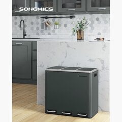 Roskakori 3x18L Songmics harmaa hinta ja tiedot | Songmics Koti ja keittiö | hobbyhall.fi