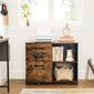 Vasagle toimistokaappi, musta, ruskea hinta ja tiedot | Tietokonepöydät ja työpöydät | hobbyhall.fi