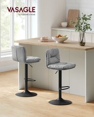 Tuolit Songmics, 47x41x110 cm, harmaa hinta ja tiedot | Ruokapöydän tuolit | hobbyhall.fi