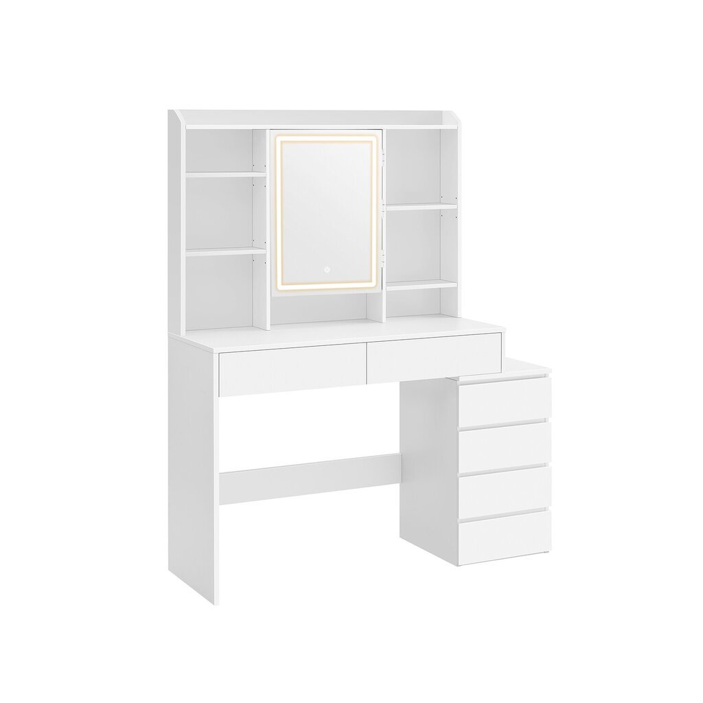 Pesupöytä, Vasagle, 117,5x145x40cm, valkoinen hinta ja tiedot | Peilipöydät | hobbyhall.fi