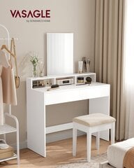 Pesupöytä Songmics, 40x100x140 cm, valkoinen hinta ja tiedot | Peilipöydät | hobbyhall.fi