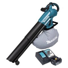 Langaton lehtipuhallin Makita DUB 187 RF 18 V, akulla 3,0 Ah ja laturilla hinta ja tiedot | Oksasilppurit, lehtipuhaltimet | hobbyhall.fi