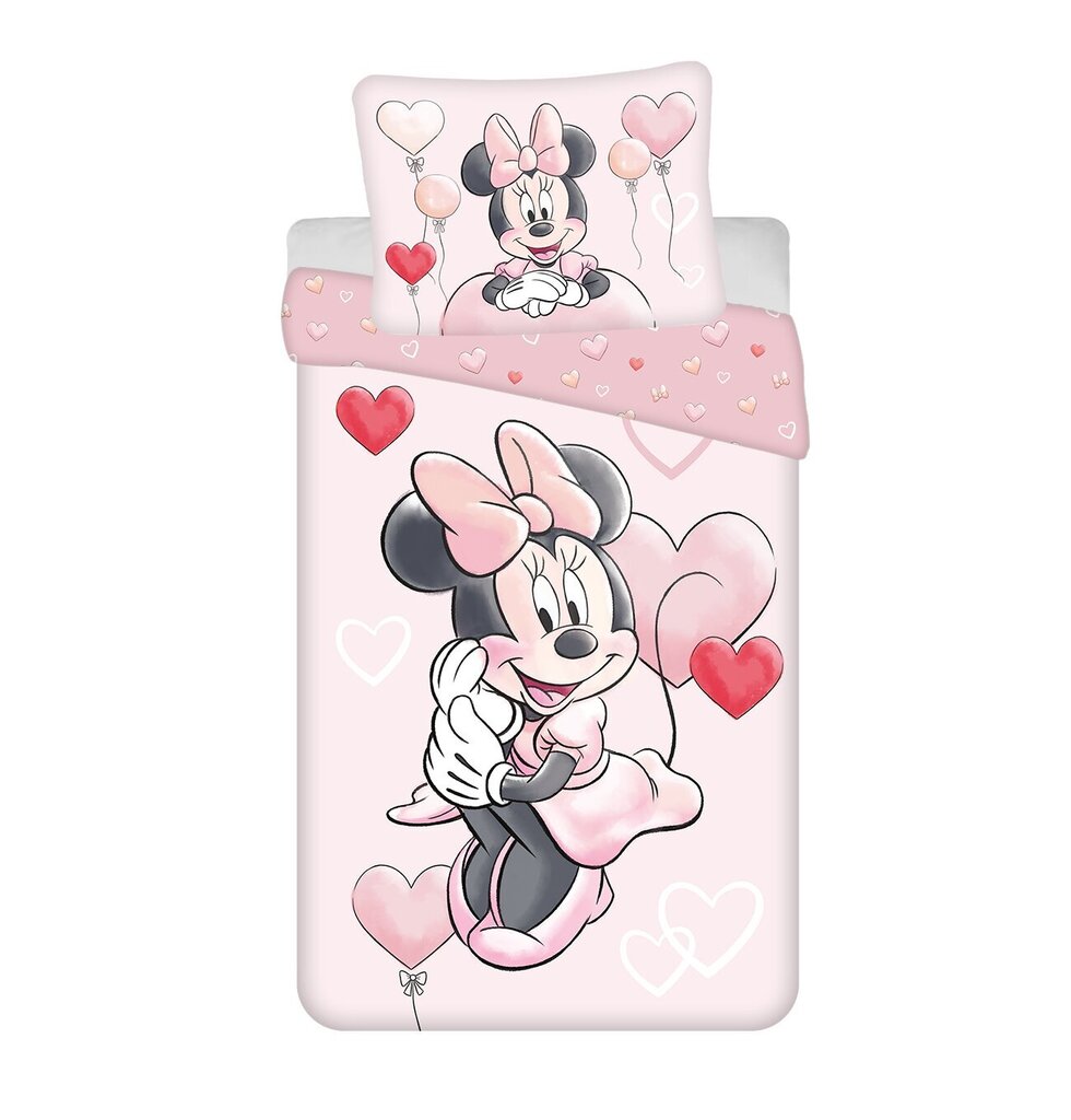 Lasten vuodevaatesetti Minnie Mouse, 140x200, 2 kpl hinta ja tiedot | Vuodevaatteet lapsille | hobbyhall.fi