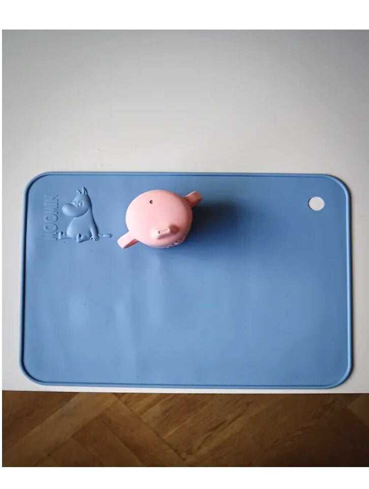 Silikonialusta Moomin Silicone, sininen, 4+ kk hinta ja tiedot | Vauvan ja lasten astiat | hobbyhall.fi