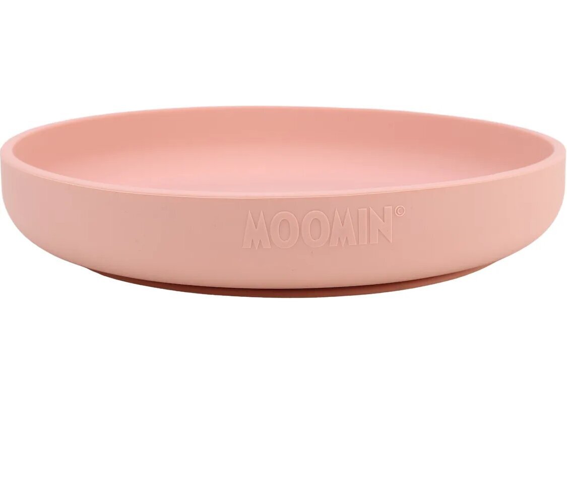Silikonilautanen Moomin Silicone, vaaleanpunainen, 4+ kk hinta ja tiedot | Vauvan ja lasten astiat | hobbyhall.fi