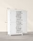 Kylpyhuonekaappi, Vasagle, 30x60x110 cm, valkoinen hinta ja tiedot | Kylpyhuonekaapit | hobbyhall.fi