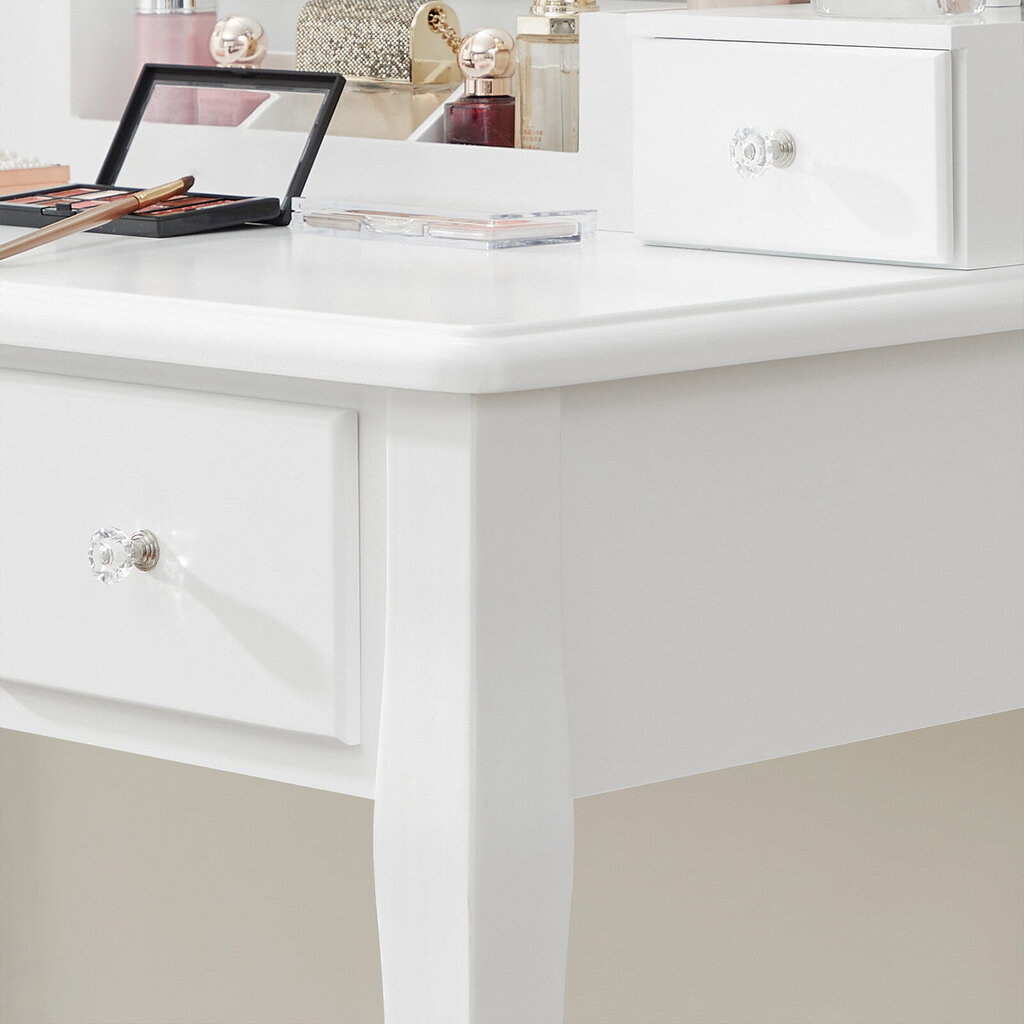 Peilipöytä, Vasagle, 80x40x139 cm, valkoinen hinta ja tiedot | Peilipöydät | hobbyhall.fi
