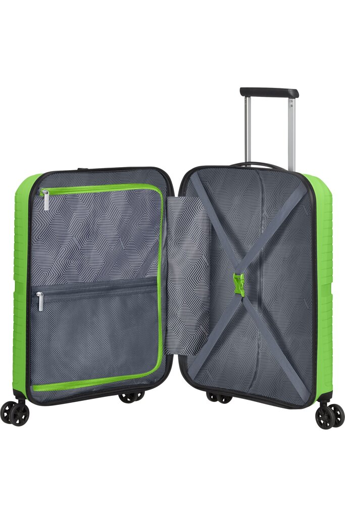 American Tourister matkalaukku Airconic Spinner Acid Green 55 cm, vihreä hinta ja tiedot | Matkalaukut ja -kassit | hobbyhall.fi