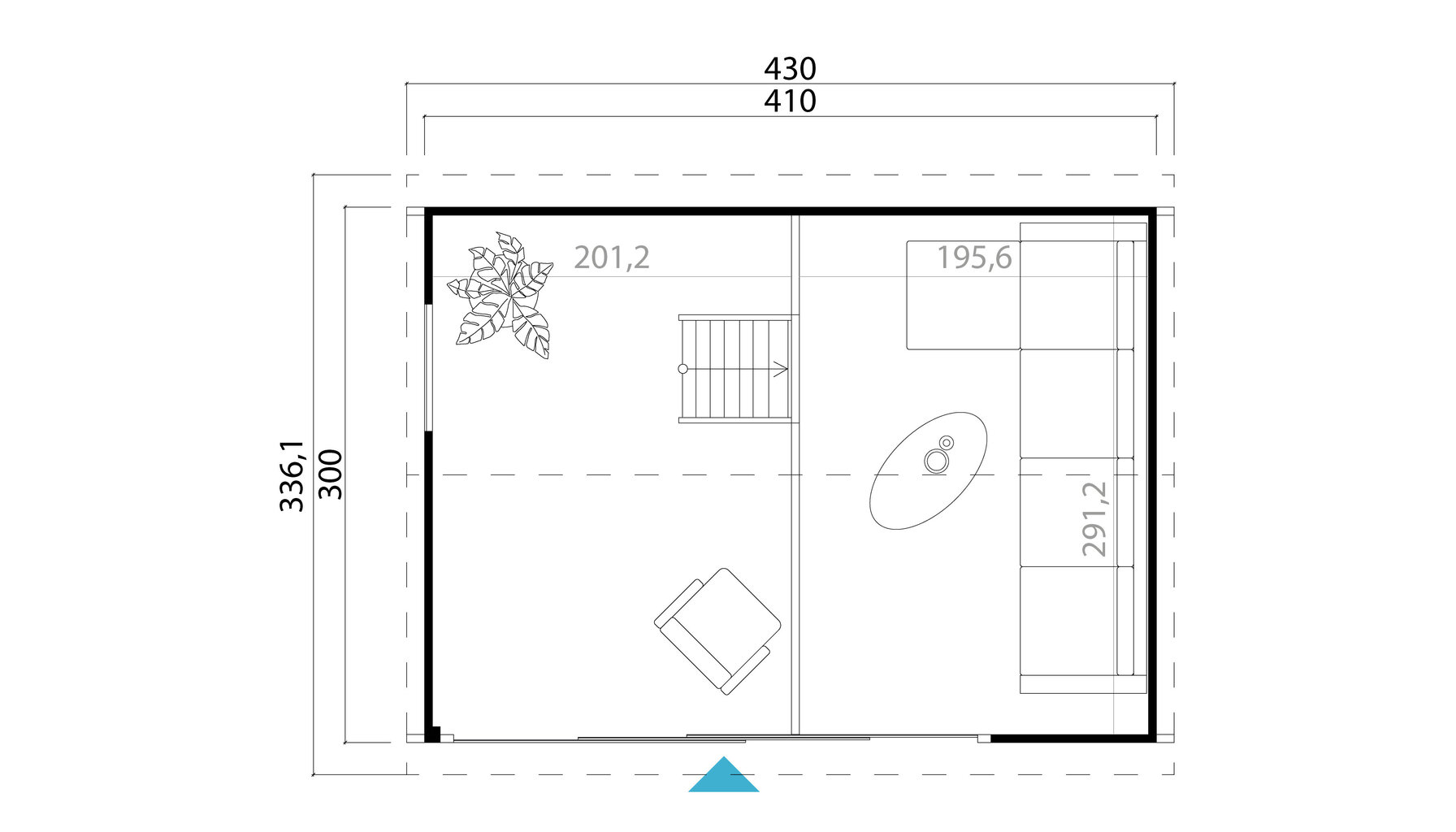 Vierasmaja Murano2 11,7 m² + makuukerros ja alumiinirunkoinen liukuovi ja ikkuna hinta ja tiedot | Piharakennukset | hobbyhall.fi