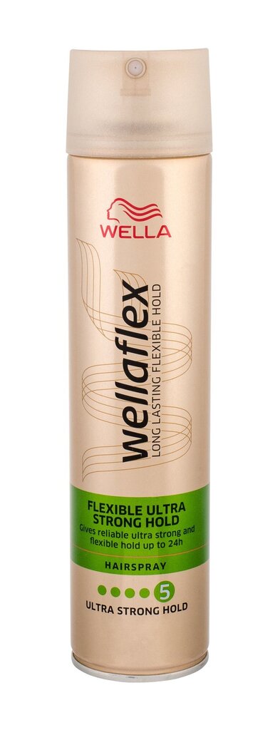 Vahvan pitoisuuden hiuslakka Wellaflex Flexible Ultra Strong Hold 250 ml hinta ja tiedot | Kampaamotuotteet | hobbyhall.fi