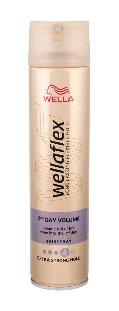 Hiuslakka, antaa volyymia Wellaflex 2nd Day Volume Extra Strong Hold 250 ml hinta ja tiedot | Kampaamotuotteet | hobbyhall.fi